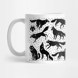 Black Wolves illustration Mug